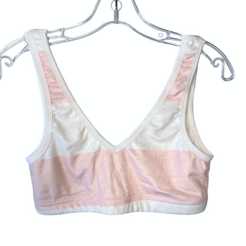 Blakeley Soft Pink and White Lounge Bra Bralette Size XS